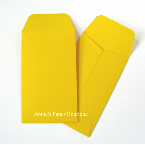 Lemon Yellow Mini Seed Packet Envelopes