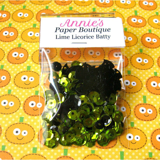Lime Licorice Batty Sequins