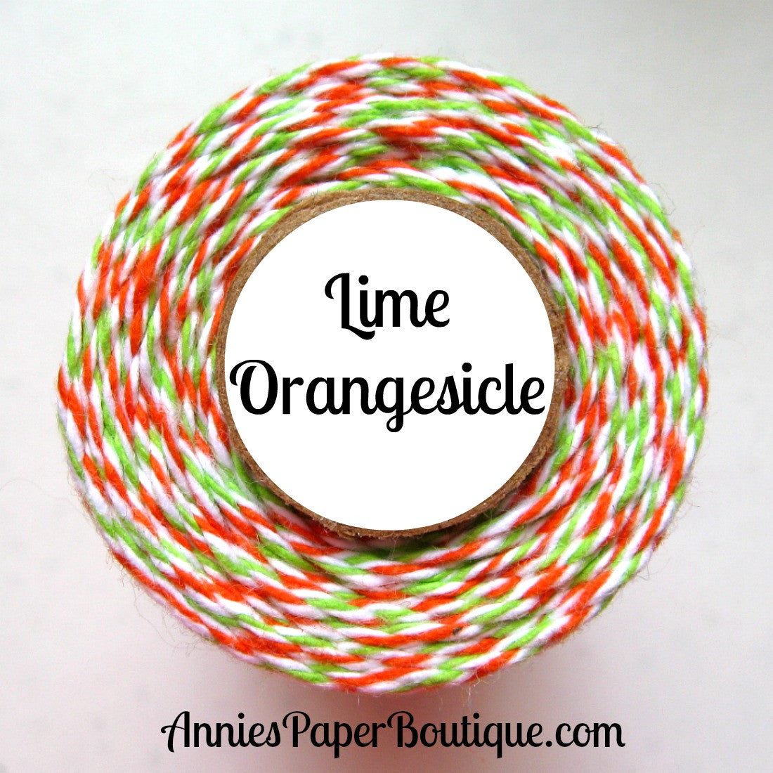 Lime Orangesicle Trendy Bakers Twine - Orange, White, & Lime Green - Halloween