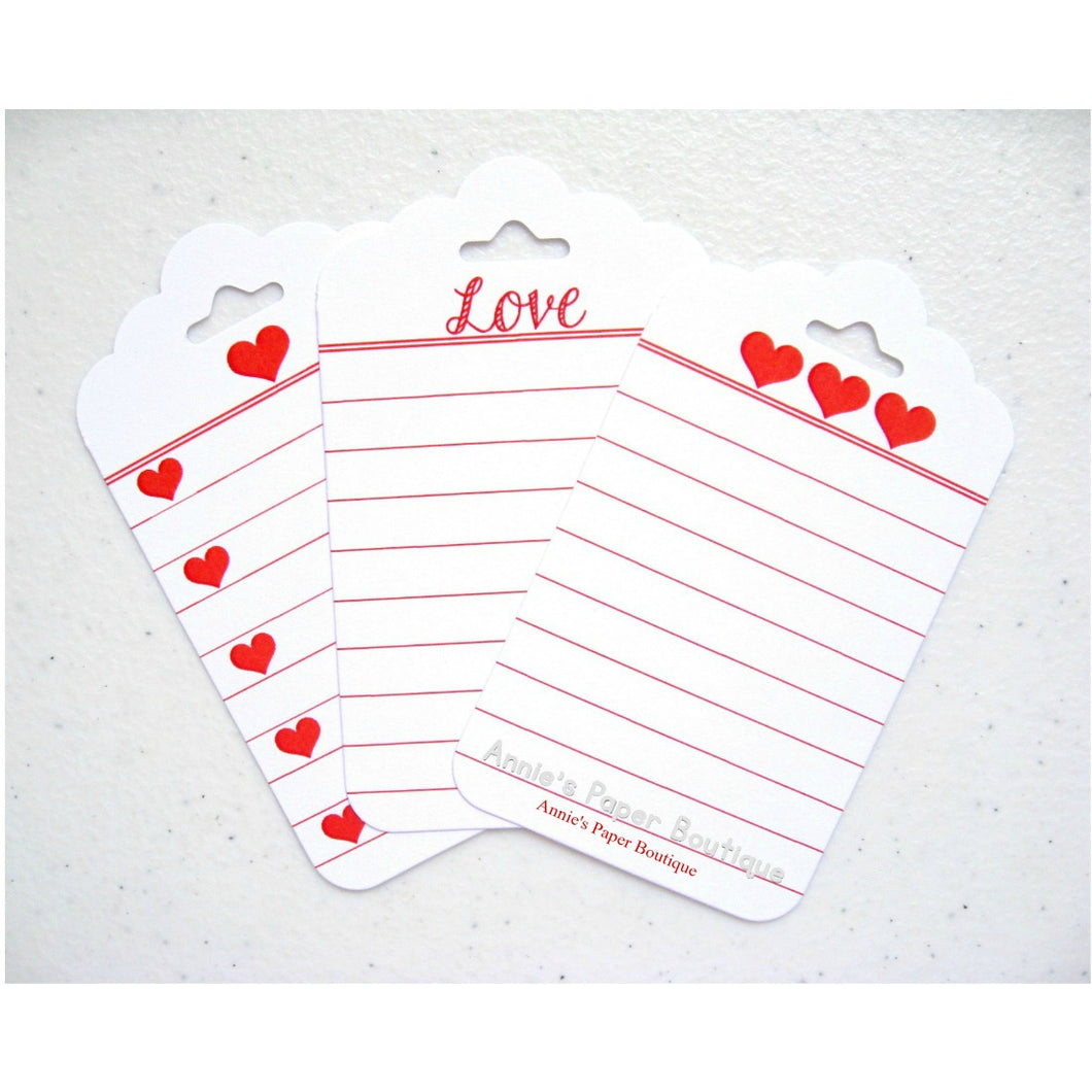 Love and hearts journaling tags