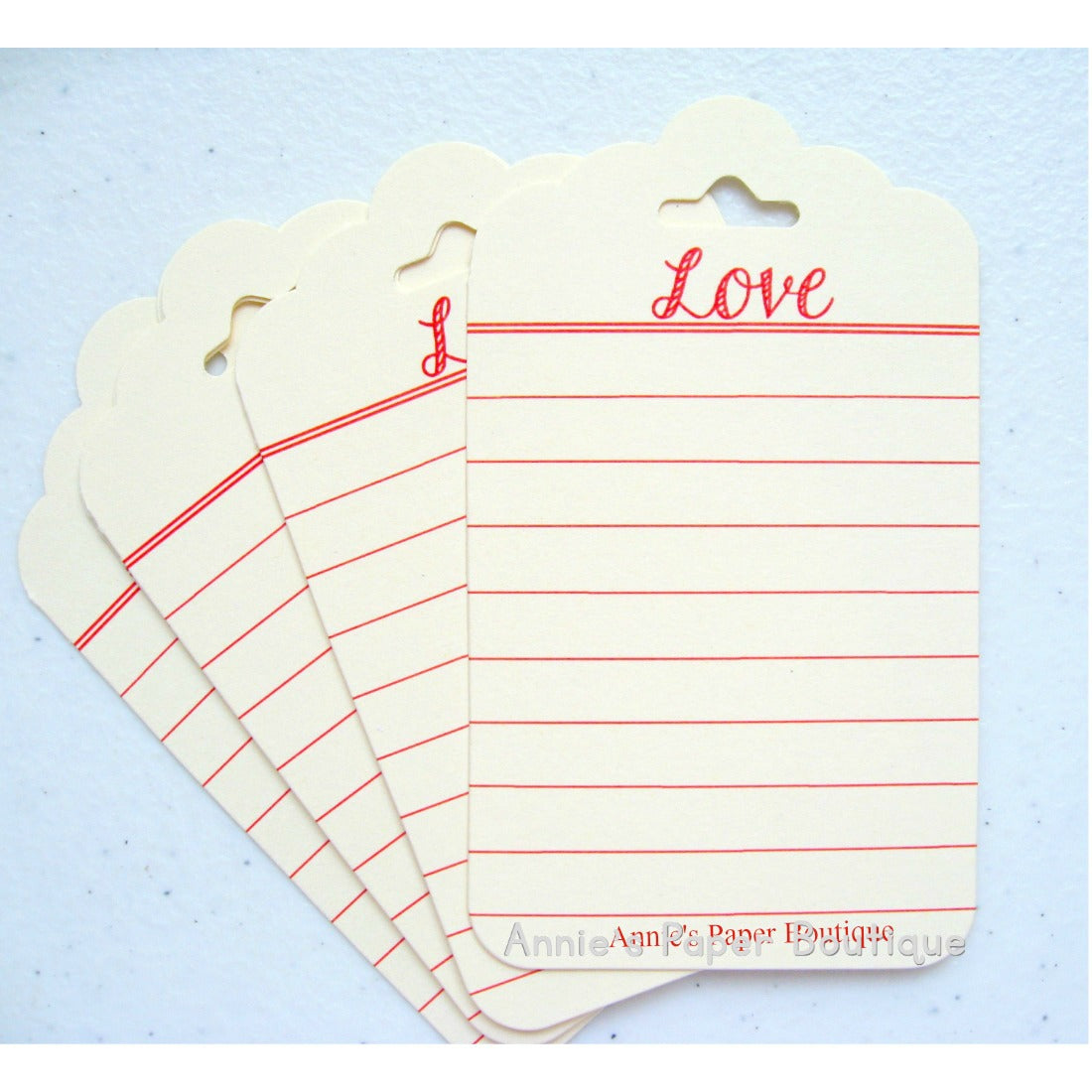 Love Journaling Tags - Cream