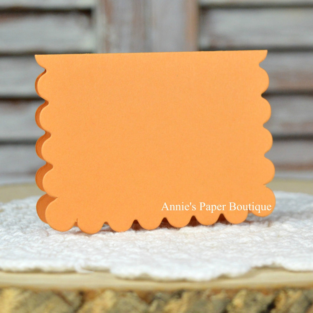 Mango Orange Scallop Note Cards