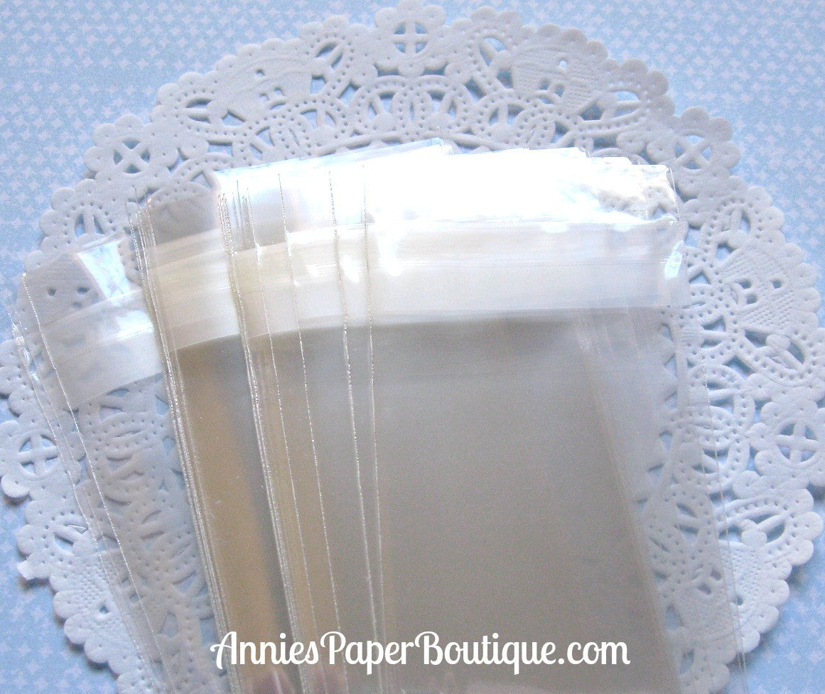 Medium Candy Bags - 1-7/8" x  7" Clear Treat Bags