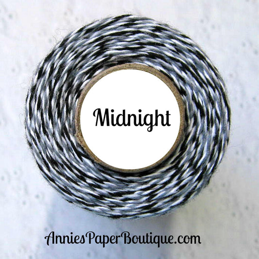 Midnight Trendy Bakers Twine - Black, Gray, & White - Grey