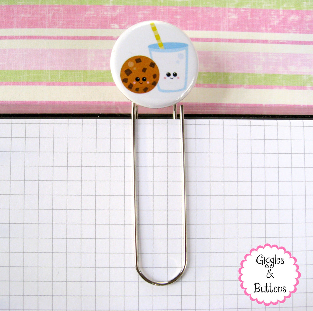 Cookie and Milk Button Paper Clip
