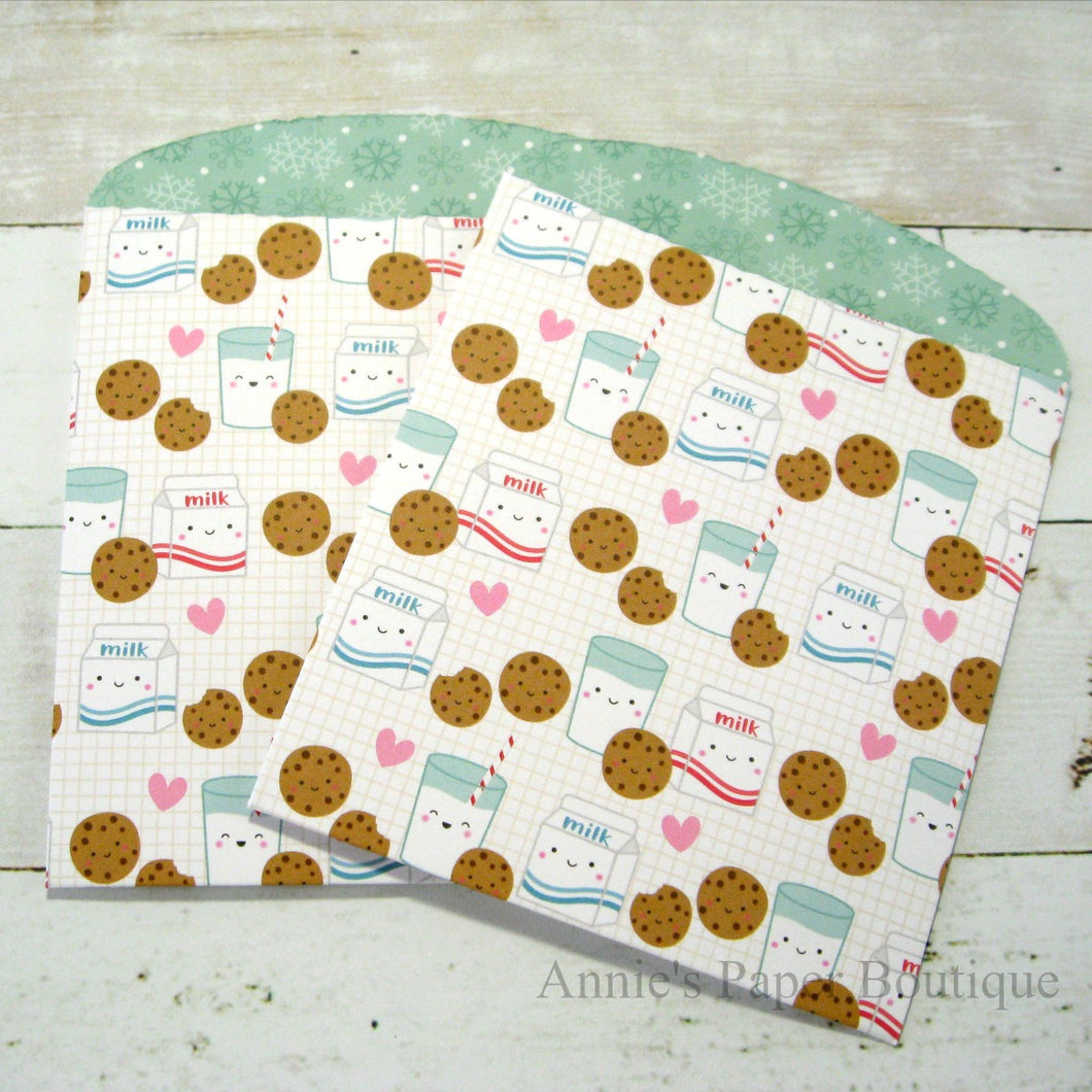 Milk and Cookies Large Paper Pockets