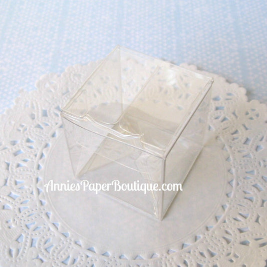 Mini Candy Cubes - 1-1/2" x 1-1/2" Clear Boxes