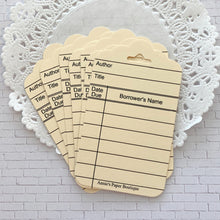 Mini Library Card Journaling Tags
