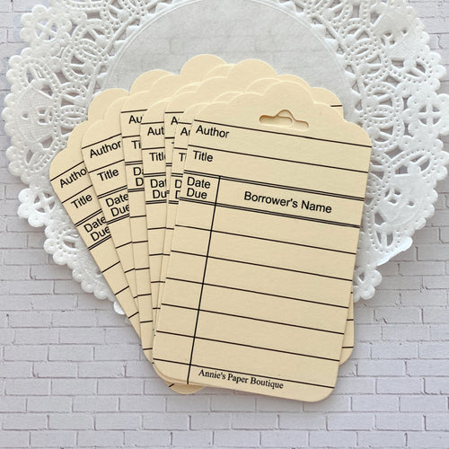 Mini Library Card Journaling Tags