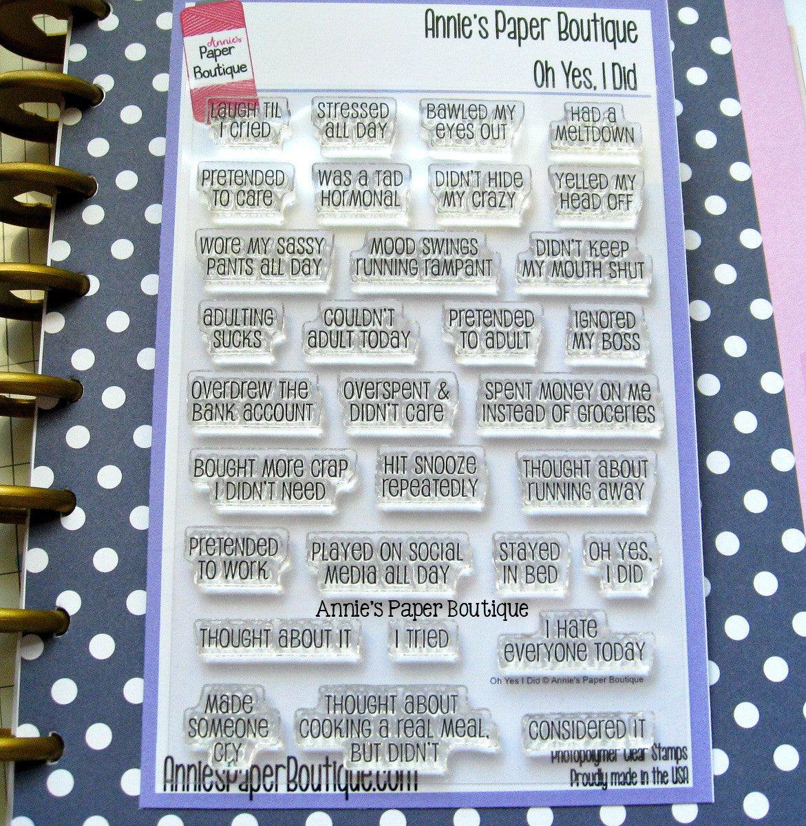 Planner Stamps - Adulting, Snarky, Sassy