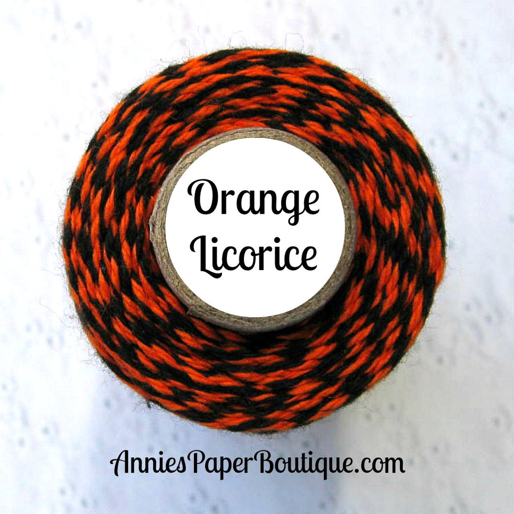 Orange Licorice Trendy Bakers Twine - Orange & Black - Halloween Twine –  Annie's Paper Boutique