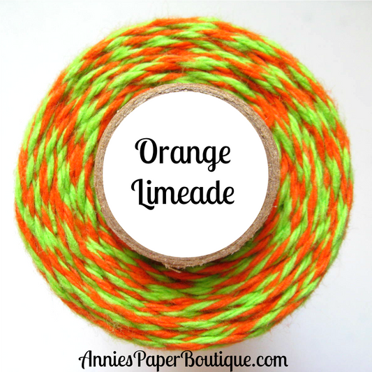 Orange Limeade Trendy Bakers Twine - Orange & Lime Green