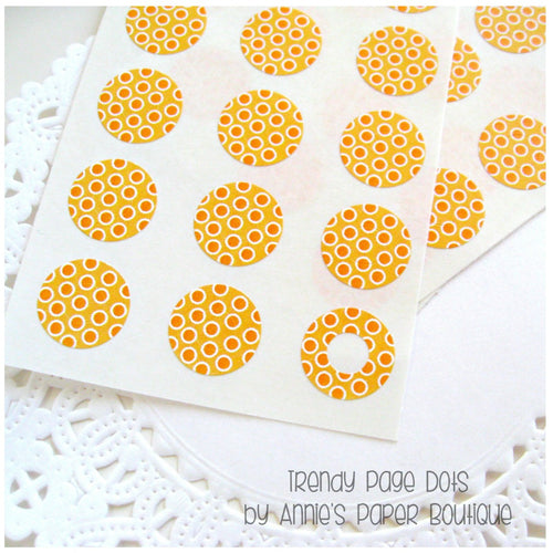 Orangeberry Trendy Page Dots - Orange Circle Reinforcements