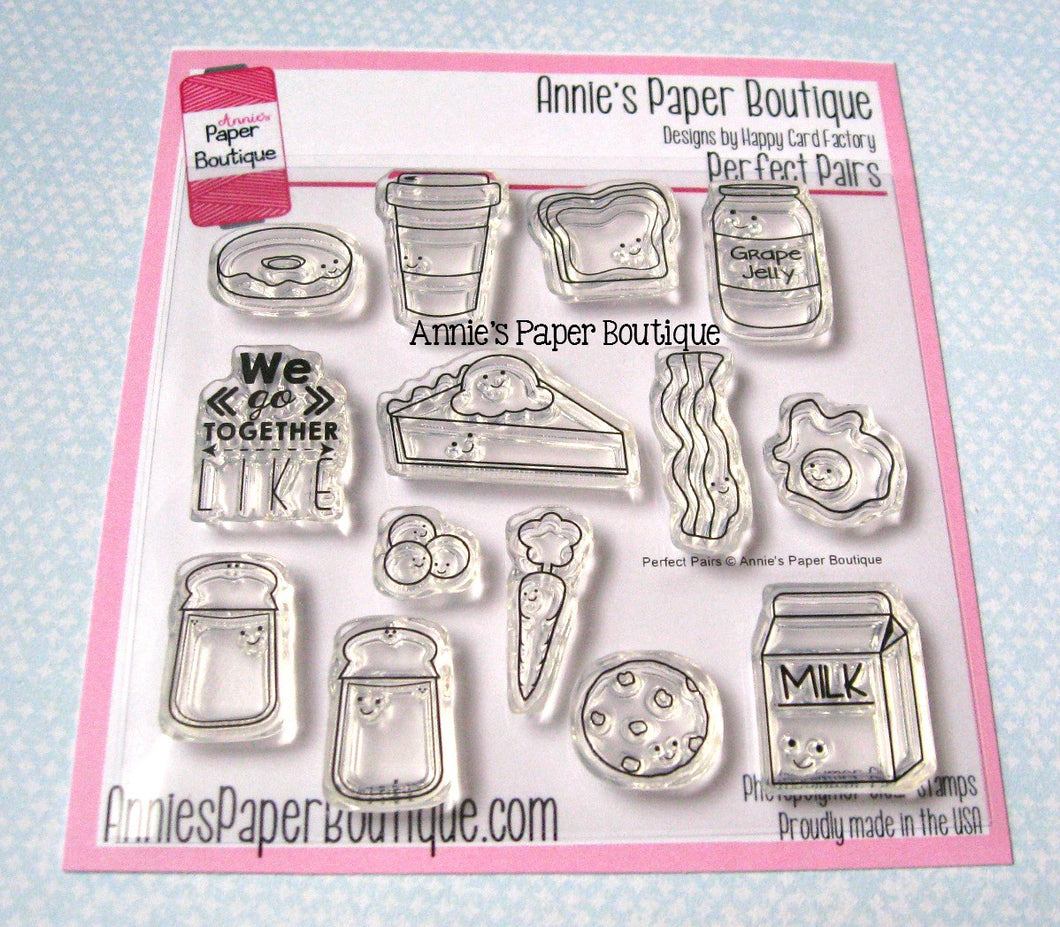 Perfect Pairs Planner Stamps - 4x4 - Food, Donut, Coffee, Bacon