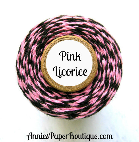 Pink Licorice Trendy Bakers Twine - Pink & Black