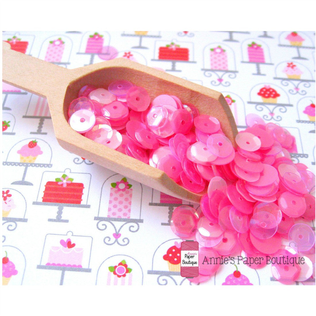 Raspberry Sequins Raspberry Cupcake Sequins – Annie's Paper Boutique