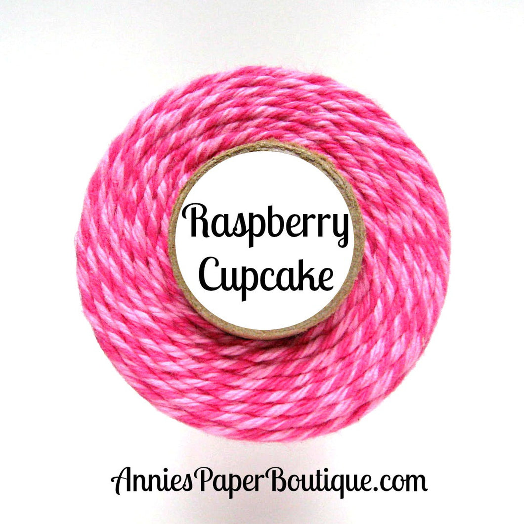 Raspberry Cupcake Trendy Bakers Twine - Raspberry & Pink - Valentine
