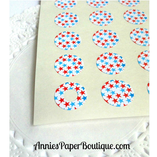 Red & Light Blue Stars Trendy Page Dots™ - Reinforcements