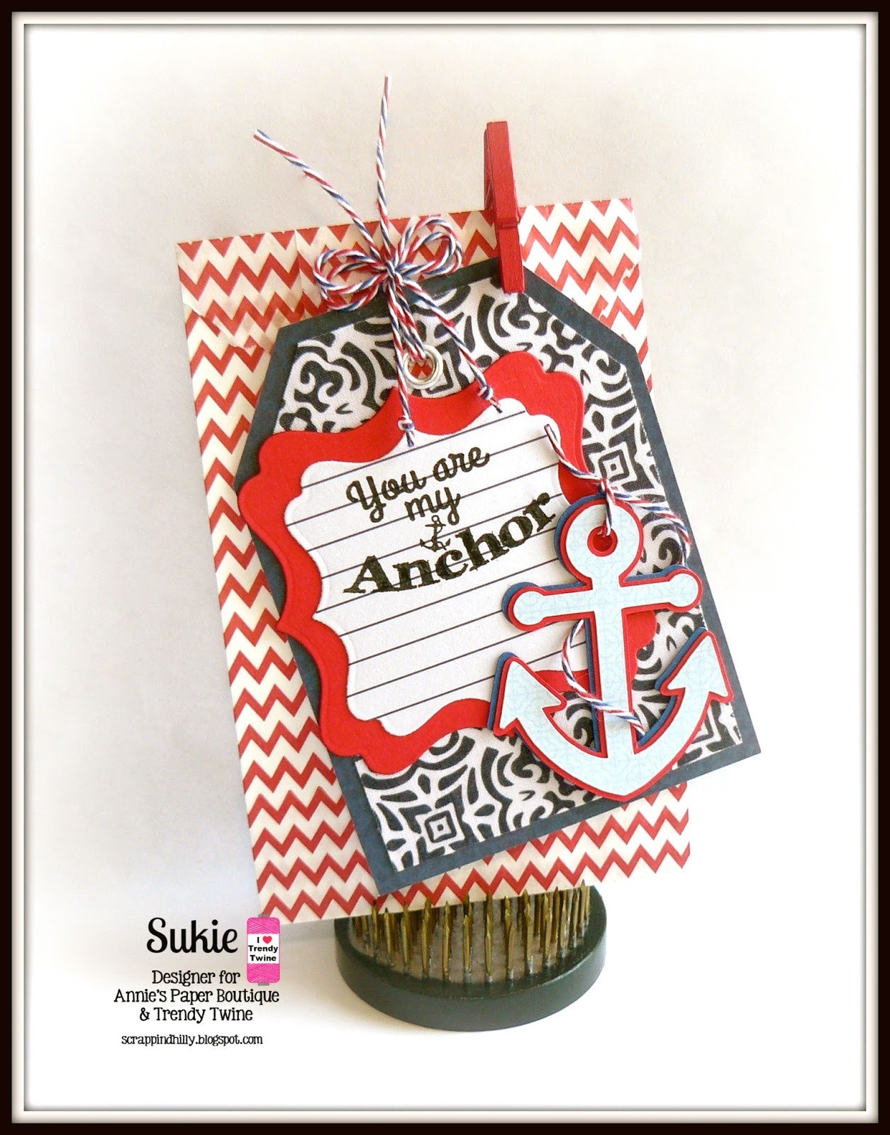 Red Chevron Treat Bags - 3-1/4" x 5-1/8" Paper Bags