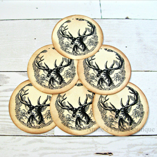 Round deer tags