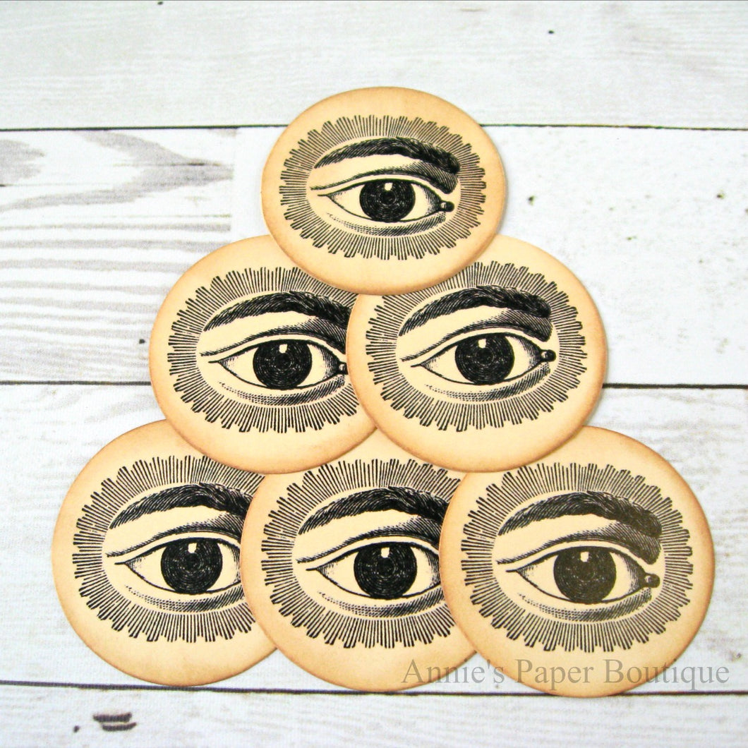 Round Eye Vintage Inspired Tags