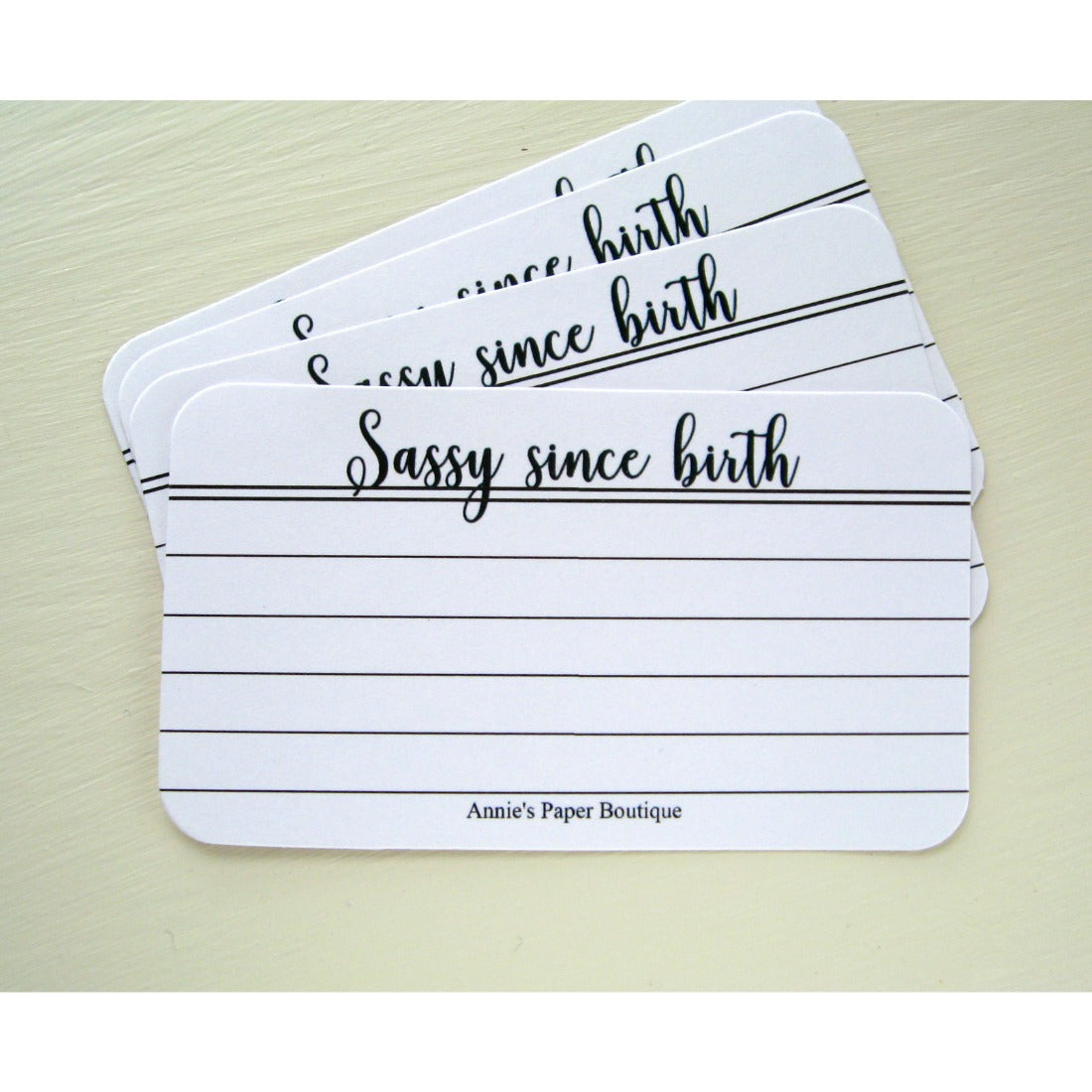 Sassy Since Birth Journaling Cards