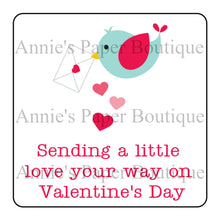 Sending a Little Love Your Way on Valentine's Day Bird - Printable Tags