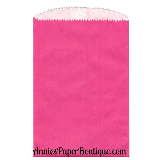 Hot Pink Glassine Bags - 4-3/4" x 6-3/4" Glassine Lined Gourmet Bags