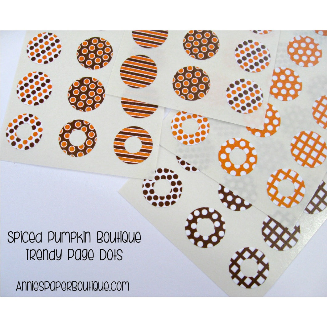 Spiced Pumpkin Trendy Page Dot Reinforcement Stickers