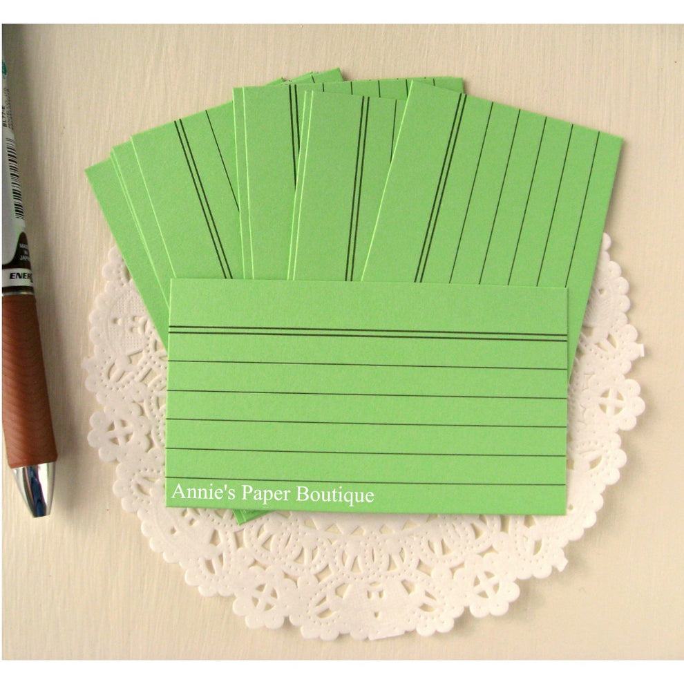 Mini Index Cards - Spring Green - Note Cards, Stationery, Paper – Annie ...