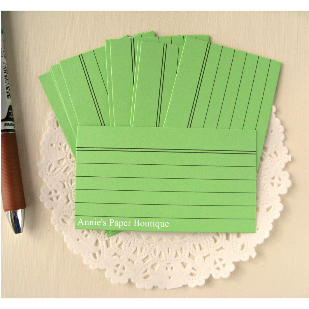 Mini Index Cards - Spring Green