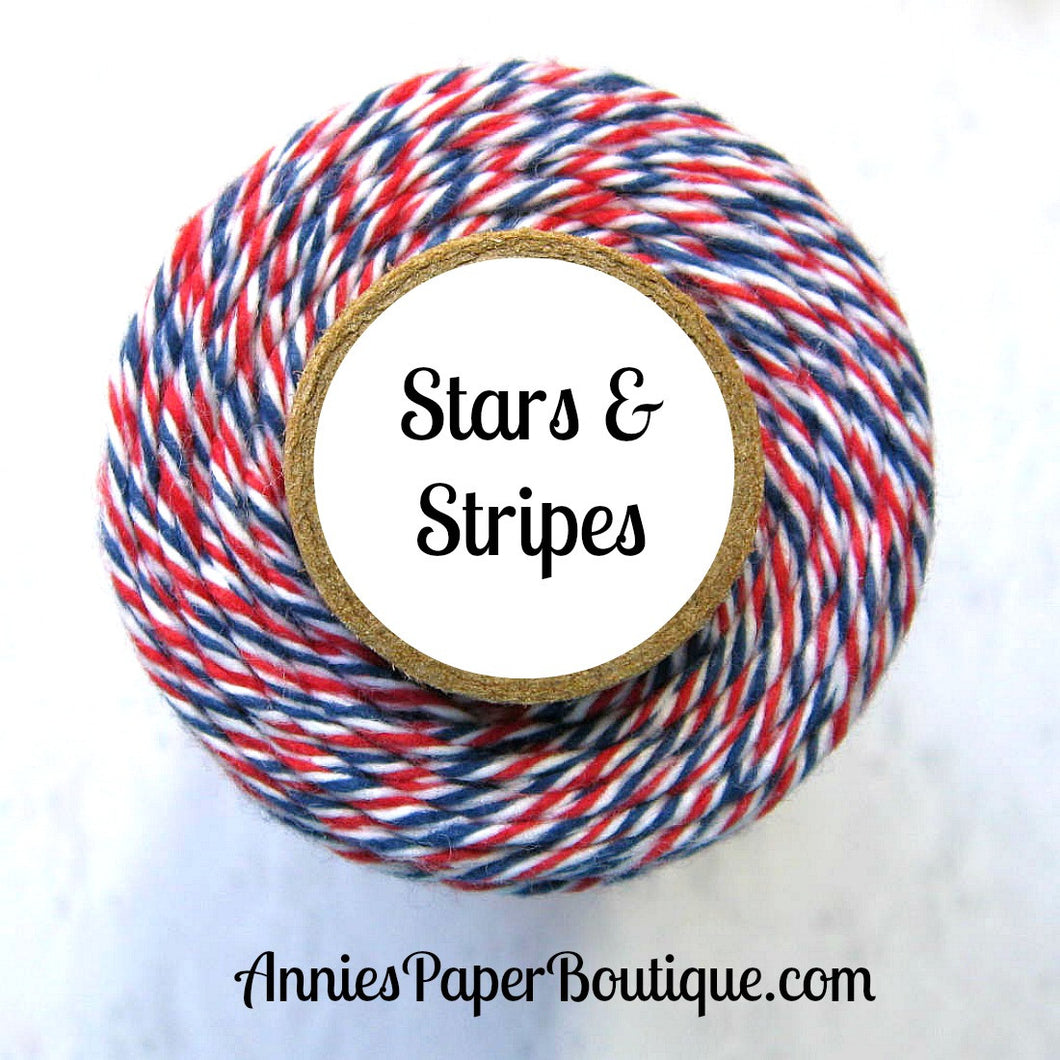 Red, White, and Blue Trendy Bakers Twine