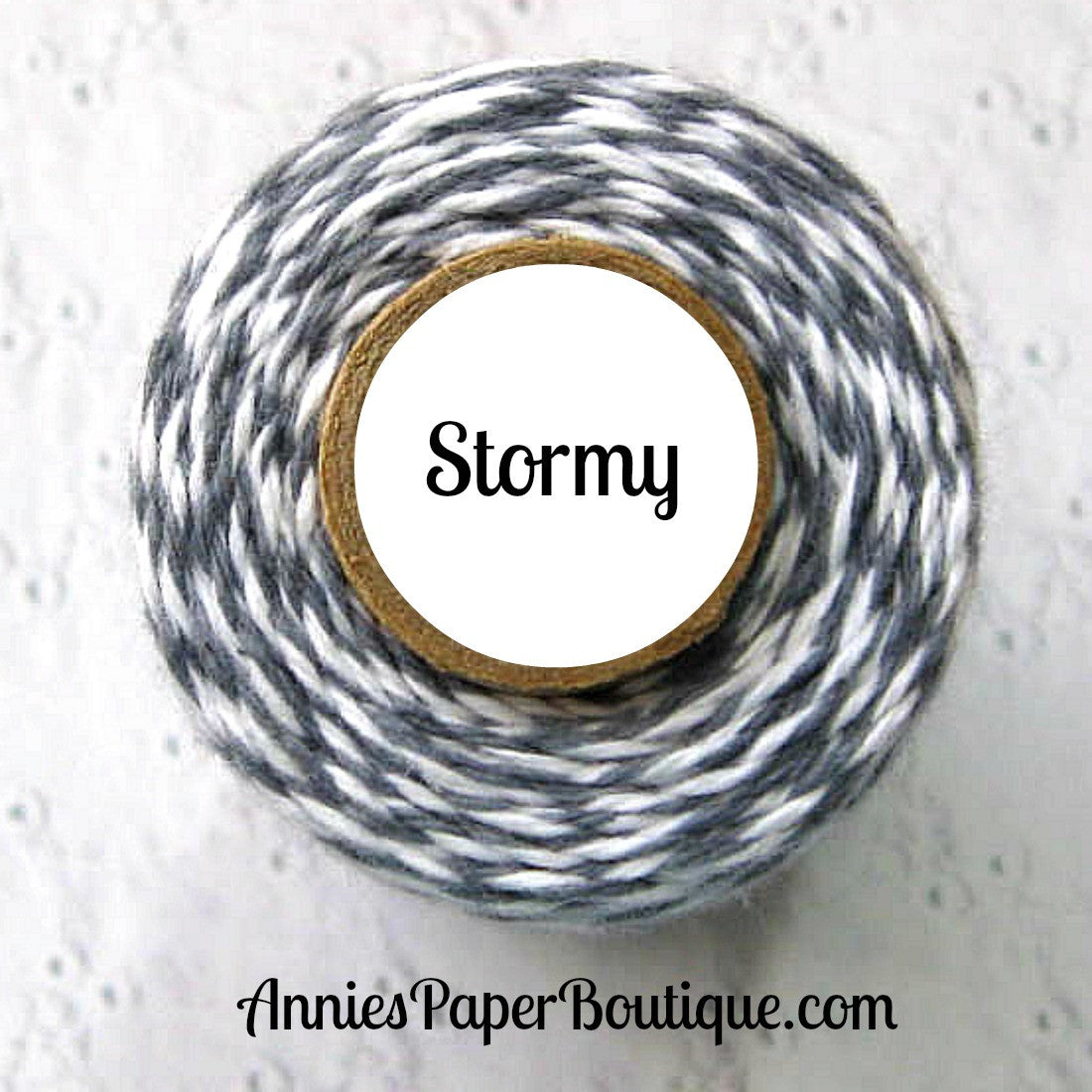 Stormy Trendy Bakers Twine - Gray & White - Grey