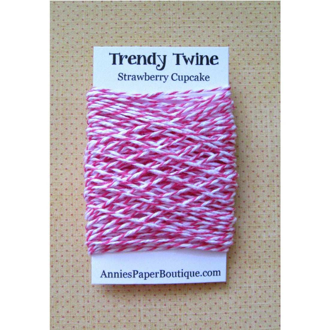 Strawberry Cupcake Trendy Bakers Twine Mini - Raspberry, Soft Pink, White