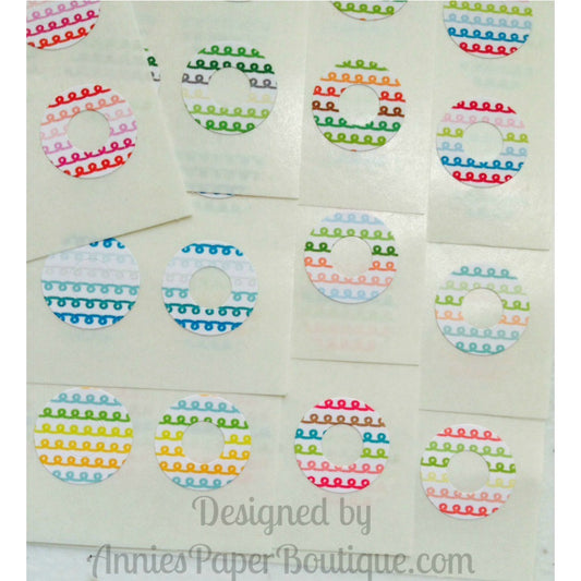 Swirly Trendy Page Dots™ - Hole Reinforcers, Planner Stickers