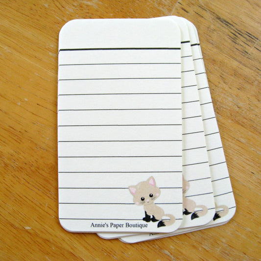 Tan Kitty Journaling Tags