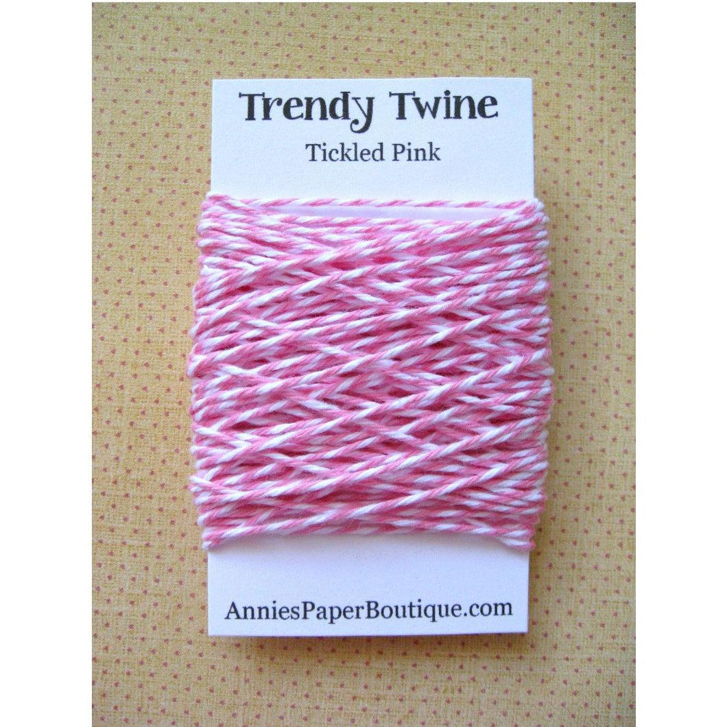 Tickled Pink Trendy Bakers Twine Mini - Pink & White