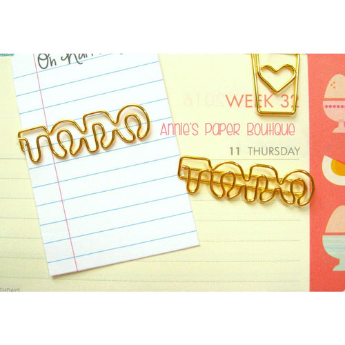 To Do Paper Clips - Gold Planner Clip
