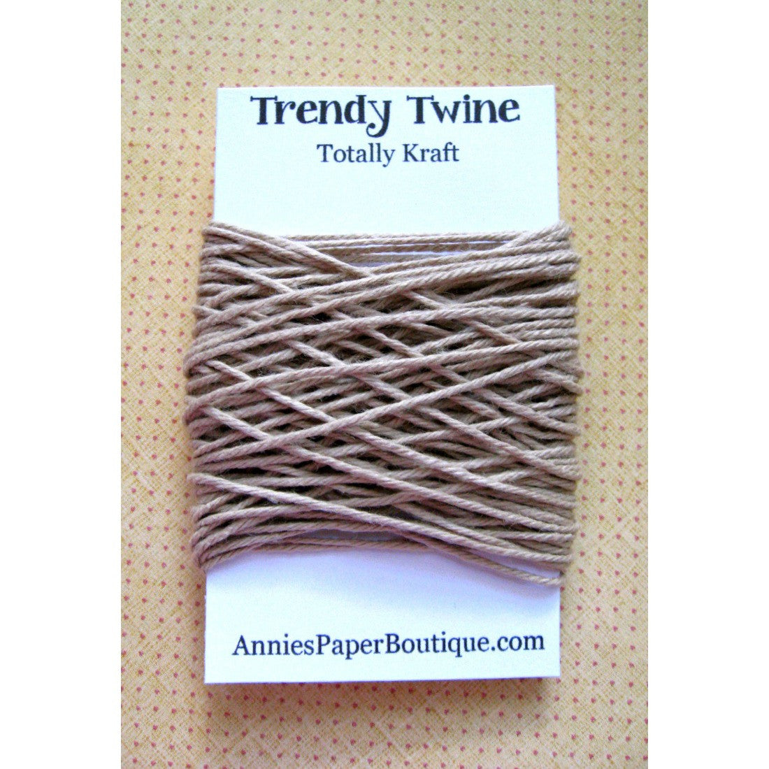 Totally Kraft Trendy Bakers Twine Mini - Solid Tan - Light Brown, Flax