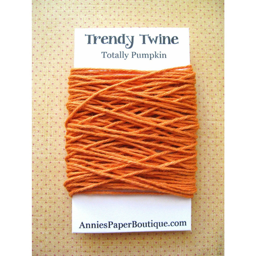 Totally Pumpkin Trendy Bakers Twine Mini - Solid Pumpkin Orange