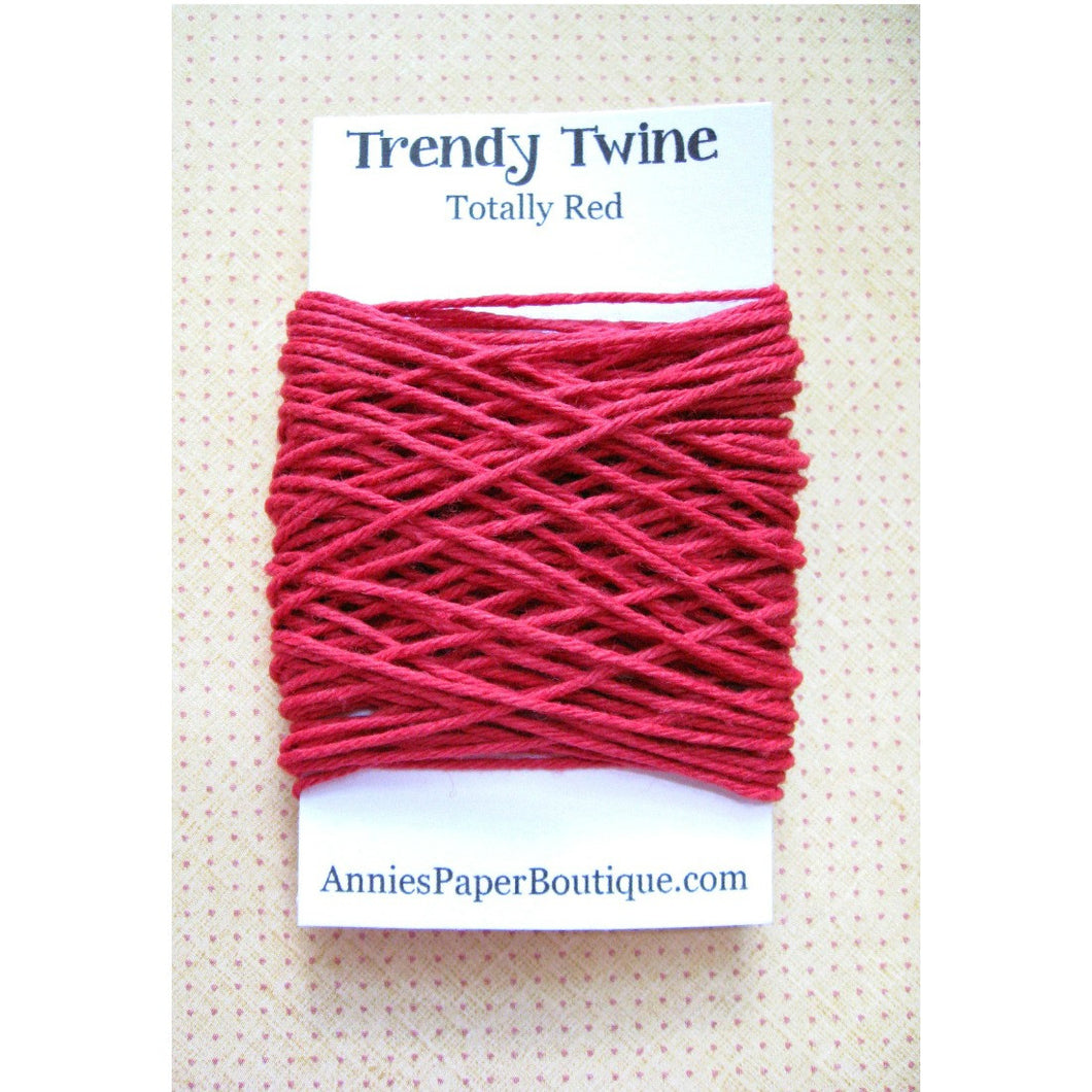 Totally Red Trendy Bakers Twine Mini - Solid Red