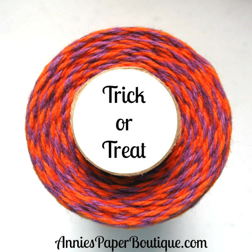 Trick or Treat Trendy Bakers Twine - Orange & Purple - Halloween