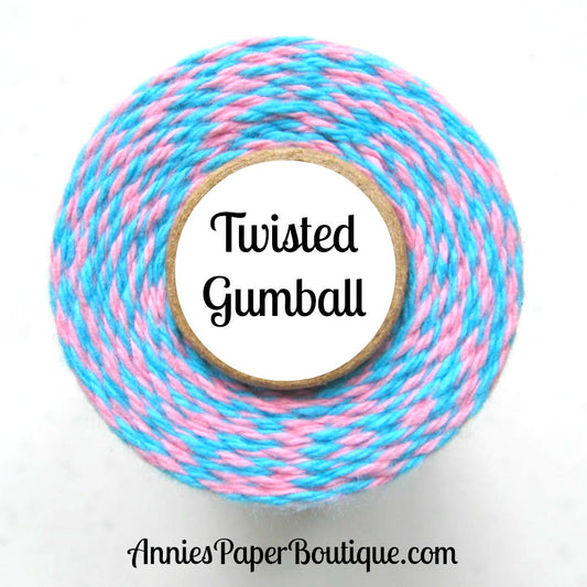 Pink and Aqua Blue Trendy Bakers Twine