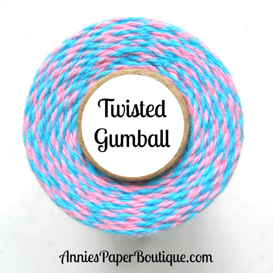 Pink and Aqua Blue Trendy Bakers Twine