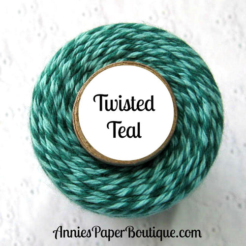 Twisted Teal Trendy Bakers Twine - Dark Teal and Light Teal
