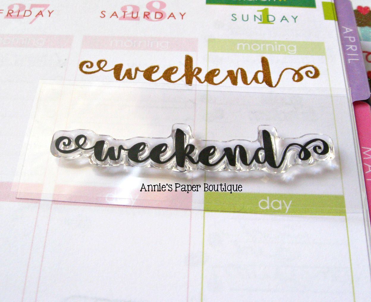 Weekend Script Planner Stamp